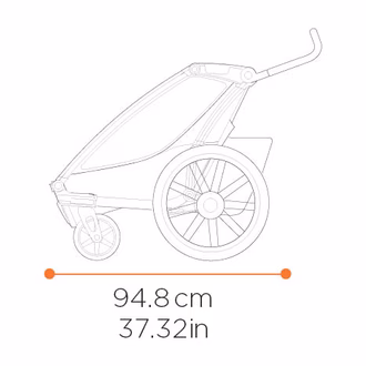 Thule Chariot Sport single 2 dimensions