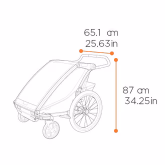 Thule Chariot Cross single 2 dimensions