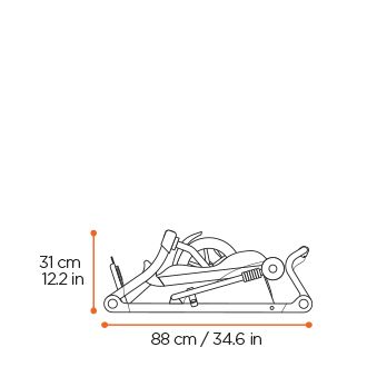 Thule Urban Glide 3 folded dimensions