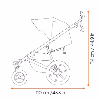 Thule Urban Glide 4-wheel side dimensions