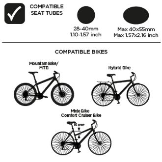 Compatible frames - Frame mounted child bike seats