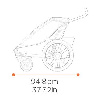 Thule Chariot Sport double 2 dimensions