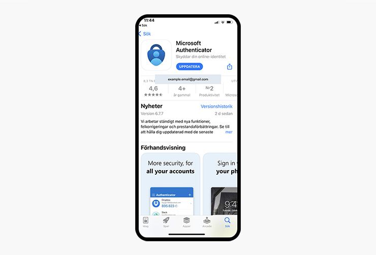 Lade die Microsoft Authenticator App herunter.
